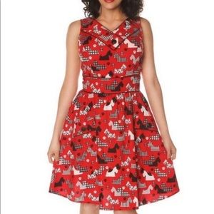 Retrolicious Scottie dog dress XL